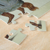 Puzzle Chevalier et cheval dans l'armure, plat 'd'une (Côté)