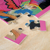 Puzzle chevalier médiéval à cheval (Côté)