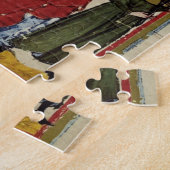 Puzzle Chevalier médiéval avec l'oie sur sa tête (Côté)