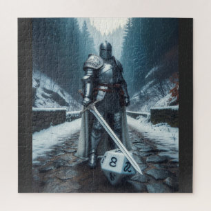 Puzzle chevalier ou paladin en armure pleine assiette