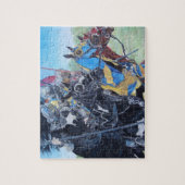 Puzzle chevaliers médiévaux historiques jouant sur les ch (Vertical)