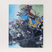 Puzzle chevaliers médiévaux jouant sur l'art historique d (Vertical)