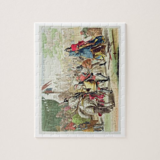 Puzzle Chevaliers se battant en duel à pied dans un (Vertical)