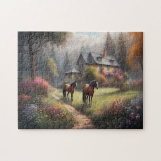 Puzzle Chevaux à l'aube
