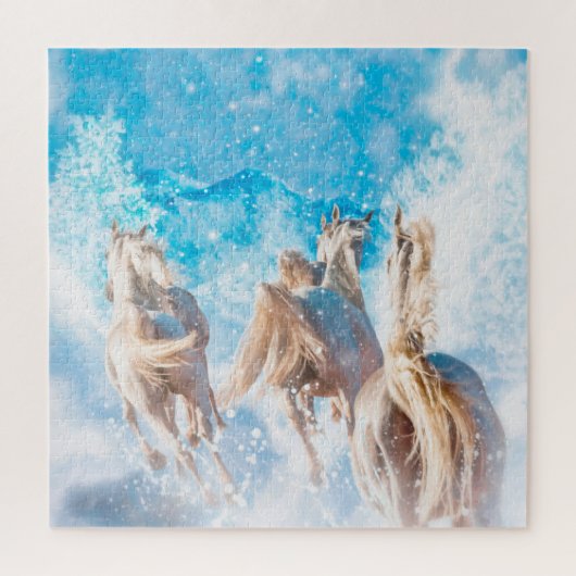 PUZZLE CHEVAUX ARABIENS TAILLES D'HIVER (Vertical)