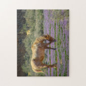 Puzzle chevaux au printemps (Vertical)