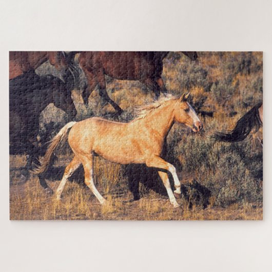 Puzzle Chevaux courant dans un ranch Ponderosa (Horizontal)