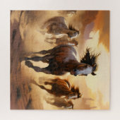 Puzzle Chevaux dans le désert (Horizontal)