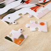 Puzzle Chevaux dans une forêt rouge (Côté)