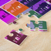 Puzzle Chevaux d'art pop multicolore (Côté)