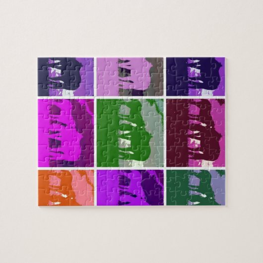 Puzzle Chevaux d'art pop multicolore (Horizontal)