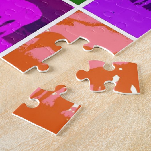 Puzzle Chevaux d'art pop multicolore (Côté)