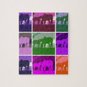 Puzzle Chevaux d'art pop multicolore (Vertical)