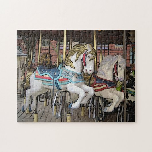 Puzzle Chevaux de carrousel (Horizontal)