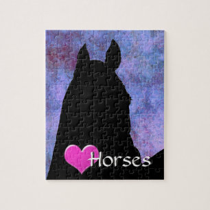 Puzzle Chevaux de coeur I (pourpre)