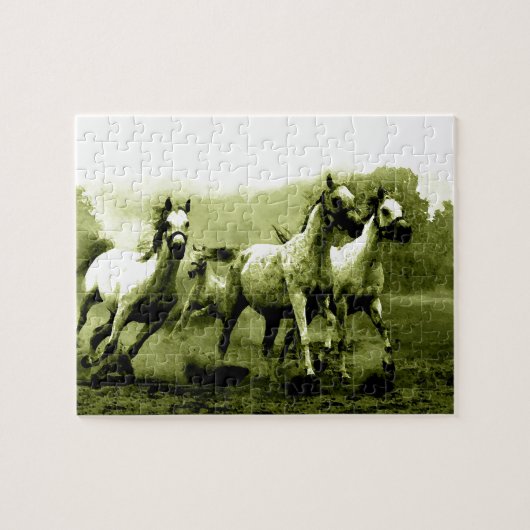 Puzzle Chevaux de course - Art créatif (Horizontal)