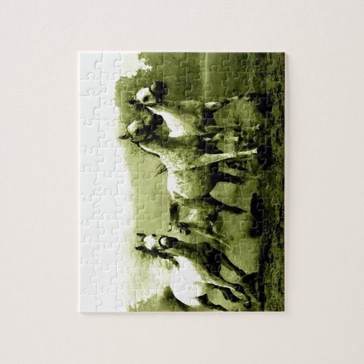 Puzzle Chevaux de course - Art créatif (Vertical)