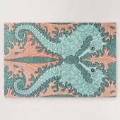 Puzzle Chevaux de mer Art nouveau (Horizontal)
