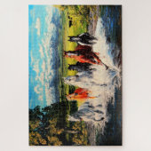 Puzzle Chevaux de ranch courant par la rivière 1014 (Vertical)