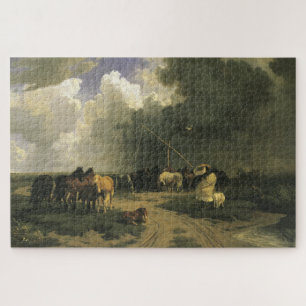 Puzzle Chevaux en orage pluviale (équine)