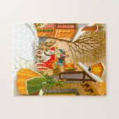 Puzzle Chevaux et chariot dans la neige (Horizontal)