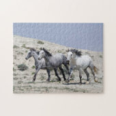 Puzzle Chevaux Gris Sauvages (Horizontal)