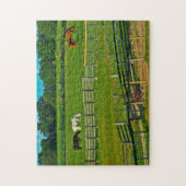 Puzzle Chevaux Pâturant le Wisconsin. (Vertical)