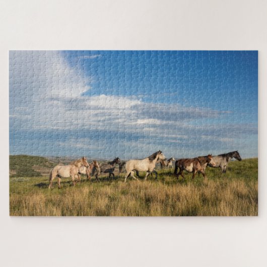 Puzzle Chevaux sauvages dans le parc national Theodore Ro (Horizontal)