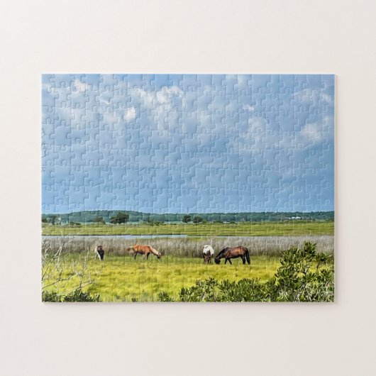 Puzzle Chevaux sauvages d'Assateague (Horizontal)