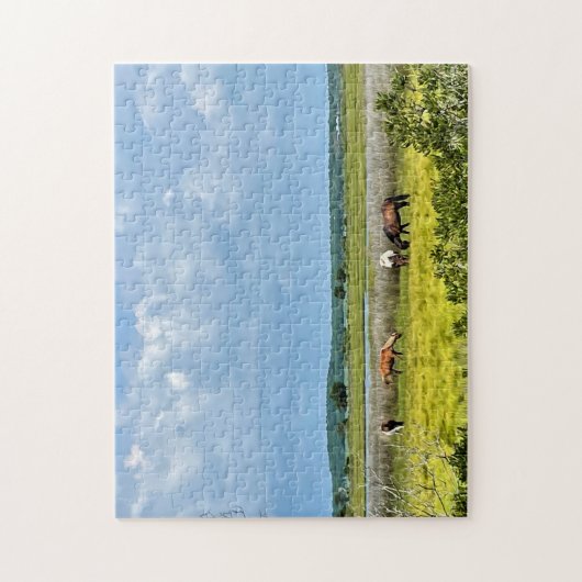 Puzzle Chevaux sauvages d'Assateague (Vertical)