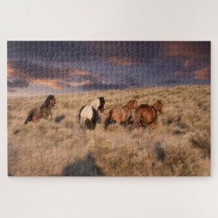 Puzzle Chevaux sauvages en course