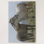 Puzzle Chevaux sauvages se caressant (Vertical)