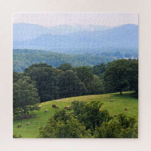 Puzzle Chevaux sur les Blue Ridge Mountains - 20x20 pouce (Vertical)