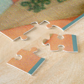 Puzzle cheveux rouges, lunettes de soleil jaune citron (Côté)