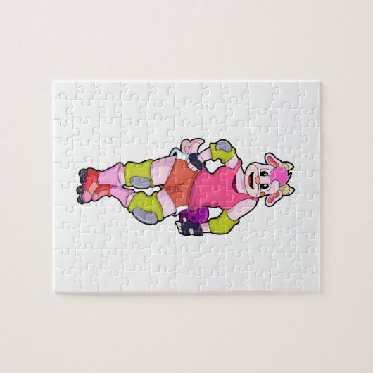 Puzzle Chèvre comme Patinage en ligne avec Patins en lign (Horizontal)
