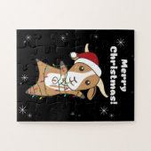Puzzle Chèvre Noël Chèvres Animaux d'hiver (Horizontal)