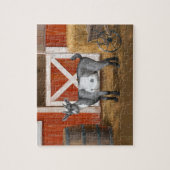 Puzzle Chèvre tachetée gris mou (Vertical)