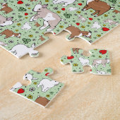 Puzzle Chèvres en vert (Côté)