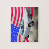 Puzzle Chevrolet Caprice 1966 avec le drapeau américain (Vertical)