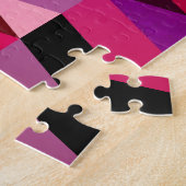 Puzzle Chevron/Herringbone abstrait | Violets et Violet (Côté)