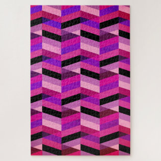 Puzzle Chevron/Herringbone abstrait | Violets et Violet