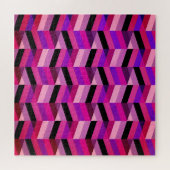 Puzzle Chevron/Herringbone abstrait | Violets et Violet (Horizontal)