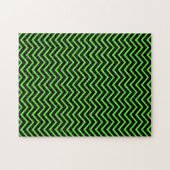 Puzzle Chevron vert et noir (Horizontal)