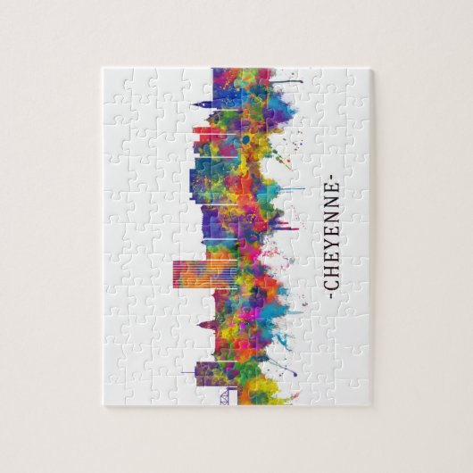 Puzzle Cheyenne Wyoming Skyline (Vertical)