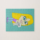 Puzzle Chibi avec un chiot (Horizontal)