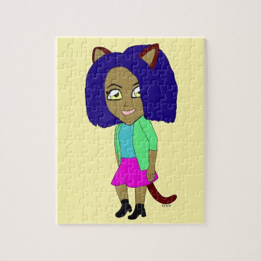 Puzzle chibi catgirl (Vertical)