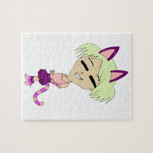 Puzzle chibi catgirl  (Horizontal)