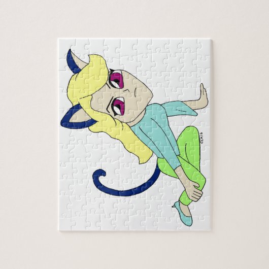 Puzzle chibi catgirl  (Vertical)