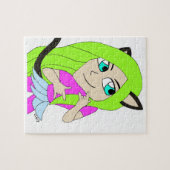 Puzzle chibi chatte fille (Horizontal)