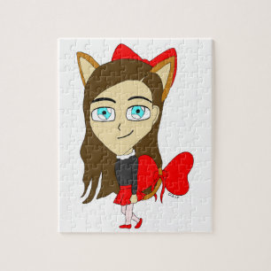 Puzzle chibi chatte fille